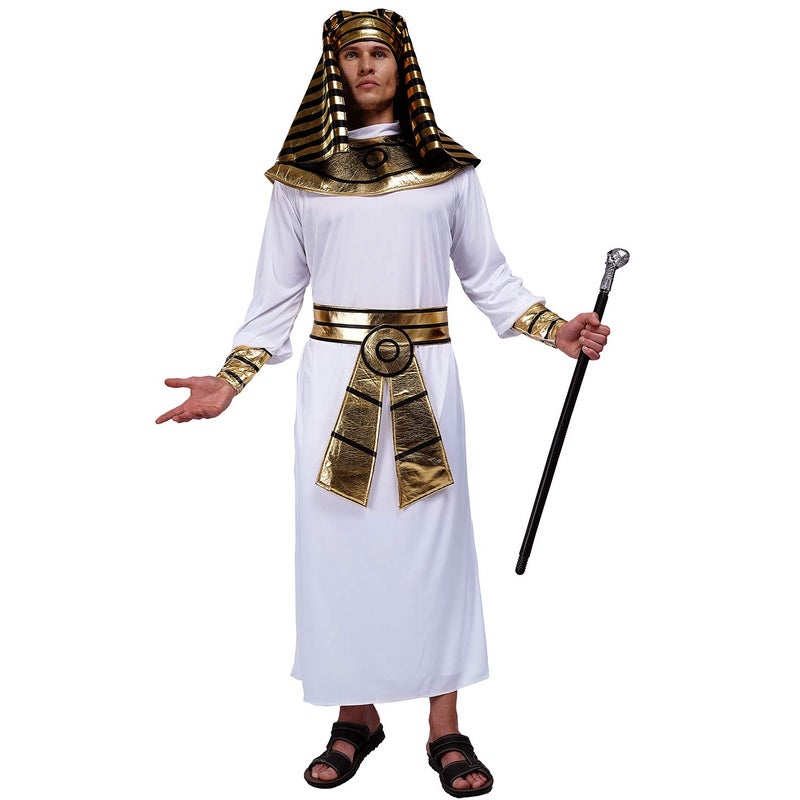 PGOND Adult Men's Egyptian Pharaoh Halloween Costume White - Image 2